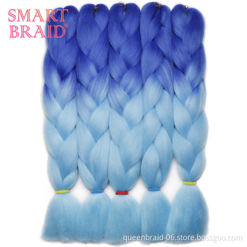 Ombre Braiding Hair Yaki Jumbo Braid Hair Extension Ombre Colors Low Temperature Synthetic Fiber Soft Healthy